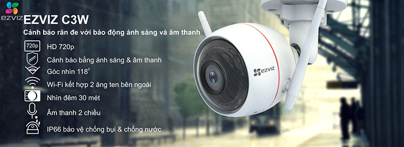 Camera Ezviz C3WN (EzGuard) là camera full HD tích hợp Tiêu chuẩn IP66 để sử dụng dưới điều kiện ngoài trời Ezviz C3WN (EzGuard) Cung cấp giải pháp bảo mật nhà thông minh cho mọi gia đình.