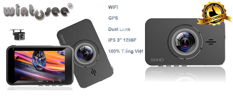 Camera hành trình cao cấp Wintosee M1 với màn IPS 3